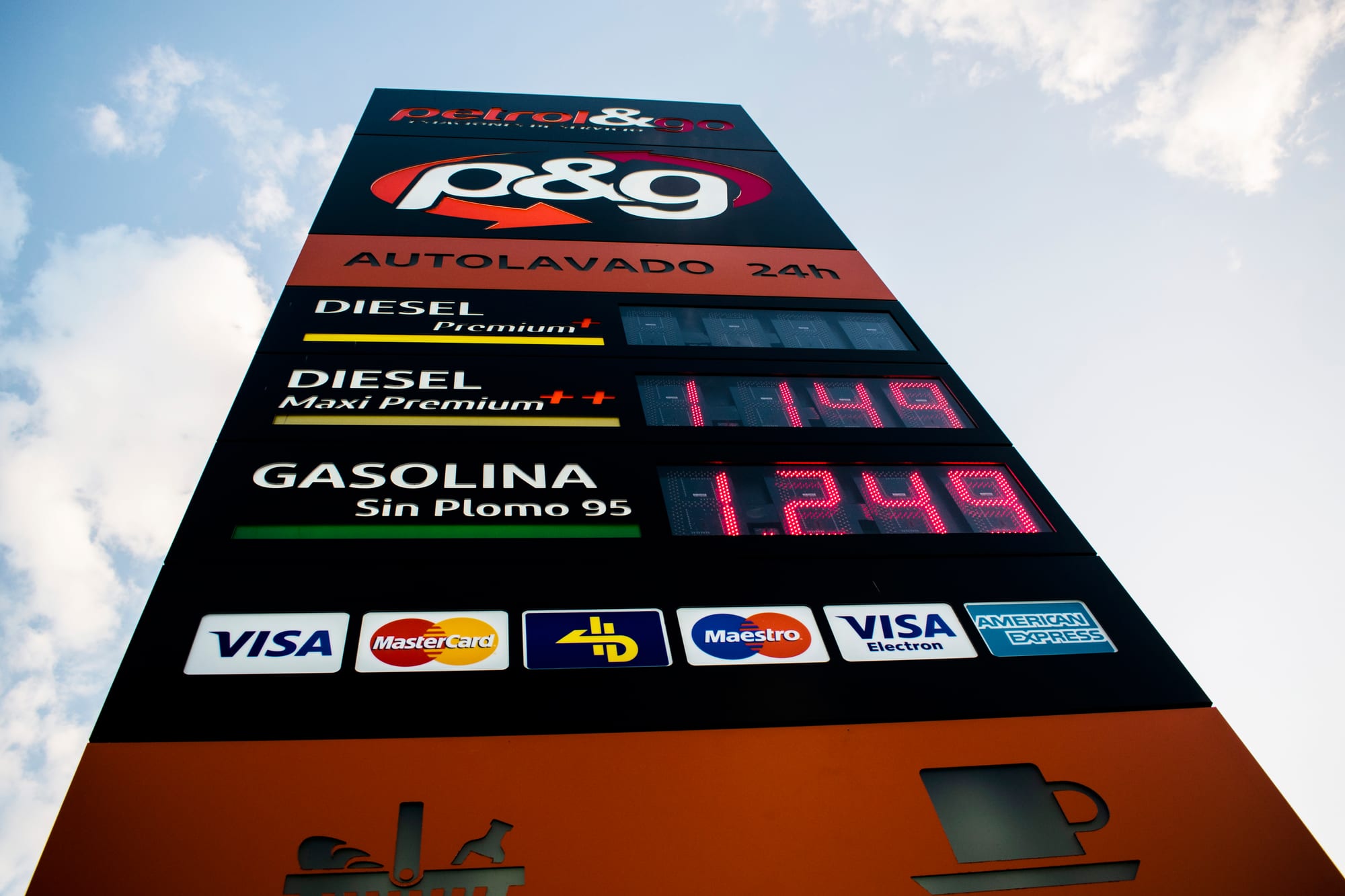 Tótem de precios Petrol&Go